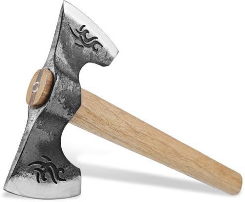 Dream Reach Wikinger Camping Axt - Outdoor Beil Doppelaxt Axt Holz Spalten Holzgriff für Bushcraft Wald Garten Männer Geschenke