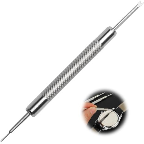 Double Ended Design Repair Tool, Fork and Straight End, Standard Spring Bar Tool, Removal Install Tool, Watch Band Tool for Adjust Remove Replace Watch Straps Wrist Bands Watch Pins, Silver
