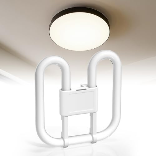BrightArk GR10Q 4-PIN 16W Compact Fluorescent Lamp Non-Dimmable Natural White 4000K, Recessed Ceiling Light, CFL Light Bulb, Low Energy Light Bulb, Suitable for Indoor Stair Corridors, Halls,1 Pack