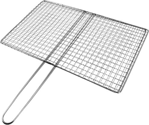 LOORGVEL Cesta De Parrilla De Pescado Inoxidable Utensilio De Barbacoa para Camping y Parrilladas Rejilla para Verduras y Carnes Diseño Práctico y Resistente para Reuniones