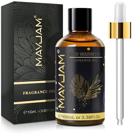 MAYJAM Oud Warmth Fragrance Oil Essential Oil for Diffusers for Home | Oud Warmth Fragrance Oil Premium Grade Oud Warmth Oil for Humidifier, Yoga, DIY Bath Bomb, DIY Candle Soap Making - 100ML