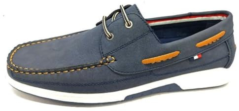 Mens Boat Shoes Casual Lace-Up Deck Shoes – Lightweight Moccasin Loafers with Non-Slip Sole, Comfortable Summer Walking & Smart Casual Footwear UK Size 6-12