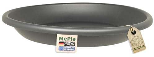 MePla blomkruka cylindro ø15–80 cm och underlägg ø12–78 cm Untersetzer Ø44 cm antracit