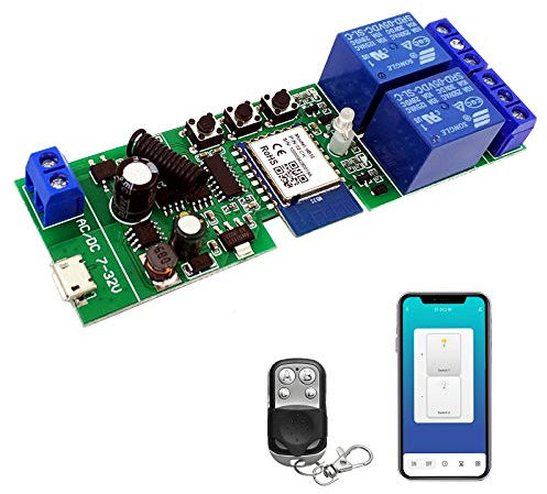 Newgoal 2 KanäleWiFi Wireless Smart Switch Inching Selbsthemmendes Relaismodul, angewendet auf die Zugangskontrolle Tuya SmartLife APP, DIY WiFi Garagentoröffner