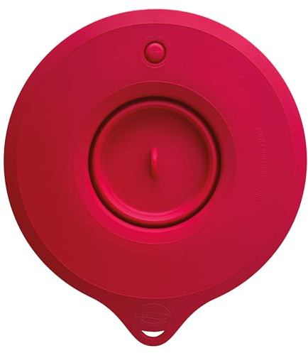 Kenny Professional Silikon Profi-Frischhaltedeckel Überzieher kompatibel mit Kenwood Chef XL Modellen, spülmaschinenfest mit Airlock-Ventil (Rubinrot)
