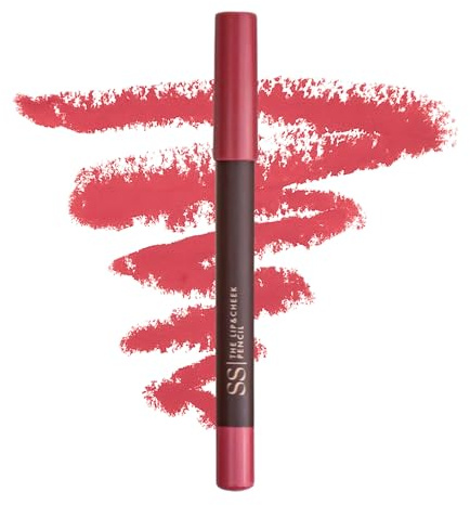 SS| Double S Beauty - Lápiz Perfilador Labios Versátil, Cremoso y Nutritivo | Pintalabios, Colorete y Sombra de Ojos Acabado Ultra Natural Satinado | Lip Liner Labial Fácil y Rápido (Coral Suave)