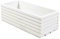 BOGATECO Jardinera de madera | Jardinera | Maceta 44 x 20 x 14,5 cm | Maceta para el hogar jardín balcón terraza | Maceta con inserto de plástico | impregnada | Blanco
