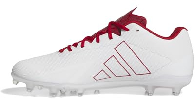 Adidas Men's Adizero Electric.2 American Football, White/Team Power Red/White, 11