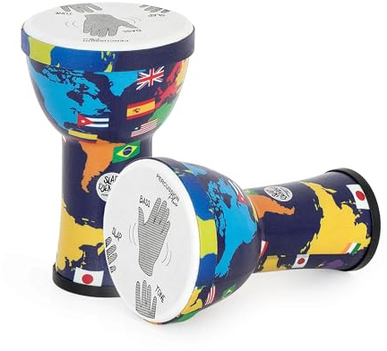 Percussion Plus World Slap Djembe preafinado, 6 pulgadas (cabeza)