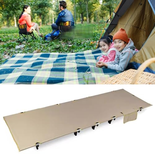WDFYD Lagerbett für Erwachsene faltende Lagerbetten mit Seitentasche Lagerbett Vergrößertes Campingbett mit Tragetasche Tragbare Campingbetten, Lasten 300lb(Color 2)