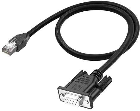 LANMINGLEL Câble RJ45 vers DB9, mâle RJ45 vers DB9 9 broches, RS232 Connecteur série Cat5 Ethernet LAN Câble de console Ethernet vers RS232,pour appareils réseau,console,routeur 0.5M(Mâle vers femelle
