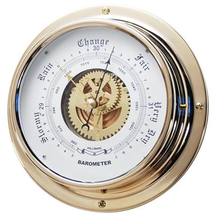 Instrumento meteorológico exterior de latón, barómetro, 180 mm, barómetro marítimo, estaciones meteorológicas marinas