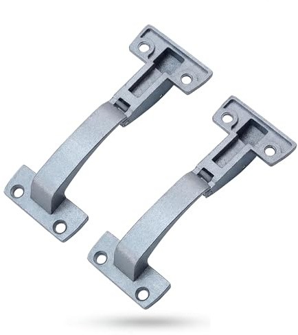 Lot de 2 charnières pliantes de porte d'armoire, 124 × 50 mm, charnières en alliage de zinc, adaptées pour armoires pliantes et armoires pliantes