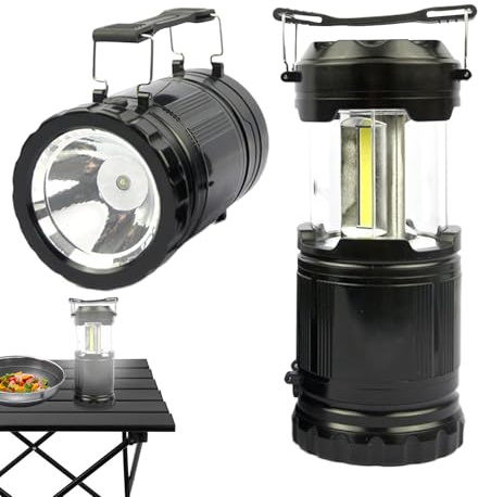 Linterna De Camping | Linterna Telescópica Para Exteriores - Con Gancho Y Asa, Brillo Ajustable, Alta Luminosidad Para Supervivencia Exterior Tormentas Y Caza