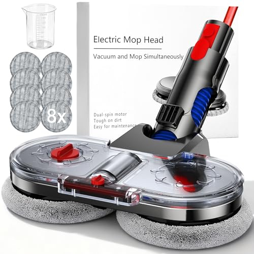 NIKYJM moppfäste för Dyson V7/V8/V10/V11/V15 tillbehör Moppfäste för Dyson med avtagbar vattentank, påfyllningsbehållare och 8 tvättbara moppar