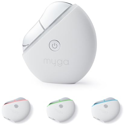 Myga EMS Face Massager – Gua Sha Microcurrent Facial Device for Lifting, Toning & Sculpting – LED Light Therapy & Heated Skincare Tool for Radiant, Youthful Skin – USB-C Rechargeable & Travel-Friendly