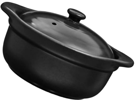 Veemoon Cazuela de Cerámica para Cocinar Estofado Olla de Cerámica para Sopa de Cocina para Preparar Comida Rápida y Fácil el Hogar