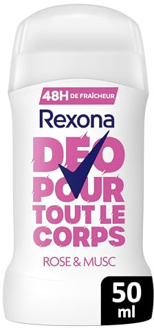 Rexona Déodorant pour Tout le Corps Stick 48H Rose & Musc 50ml