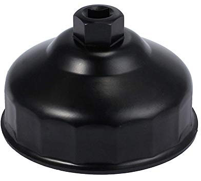 DEDC 86mm 16 Flutes Oil Filter Wrench for BMW, Oil Filter Housing Cap Removal Tool For N54 N55 N52 BMW Engines (Black)