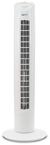 Avant Ventilador de pie Ventilador de Torre | Ventilador silencioso, Oscilante con 3 velocidades y Temporizador | Altura 80 Cm| Potencia 50W | Color Blanco.