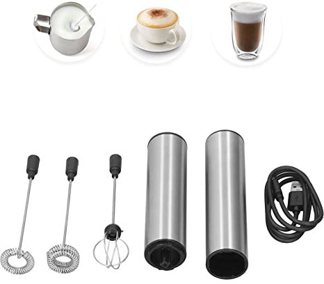 Nimomo Handheld Milk Frother, Schneebesen Stab Aufladbar Elektrischer MilchaufschäUmer Manuell Handmixer Klein USB Mixer Milchaufschäumer für Kaffee