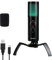 Retekess TG101 Micro Podcast, Micro Gaming, 96 DB Rapport Signal sur Bruit, Bonne Qualité Sonore, Cardioïde et Omnidirectionnel, 7 éclairages RVB, Micro USB, Ordinateurs Compatibles, PS4, PS5