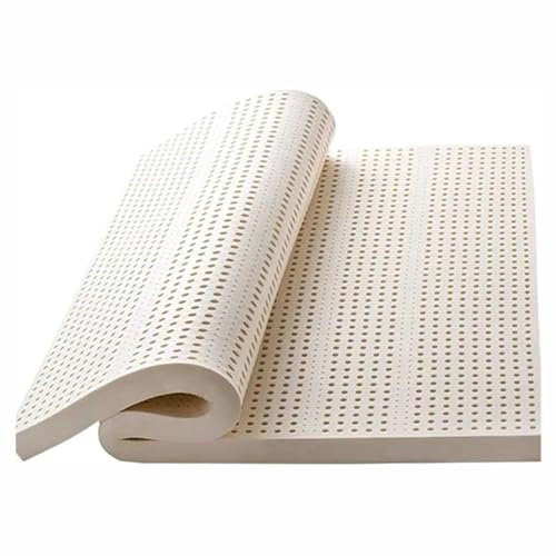 Materasso in lattice naturale al 100%, 160 x 200 cm, fresco e di supporto, cuscino per letto singolo, in schiuma di pura gomma spessa per un sonno confortevole, ideale per la casa e la camera da letto