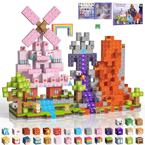 Onlyfun Magnetiska Byggklossar 150 PCS 2CM Magnetic Blocks, 3+ STEM Montessori sensoriska leksaker för 3 4 5 6 7 8 9 10 11 12 8-12 år gamla pojkar och flickor Födelsedagspresenter
