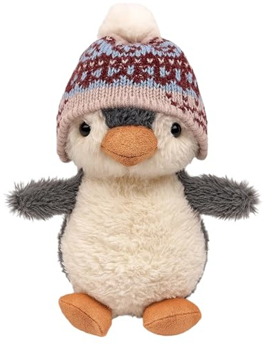 Large Penguin Plush, Huggable Teddy with Hat, Cute Soft Toy Stuffed Animal,Style Plushies for Girls, Adorable Gifts for Kids and Collectors