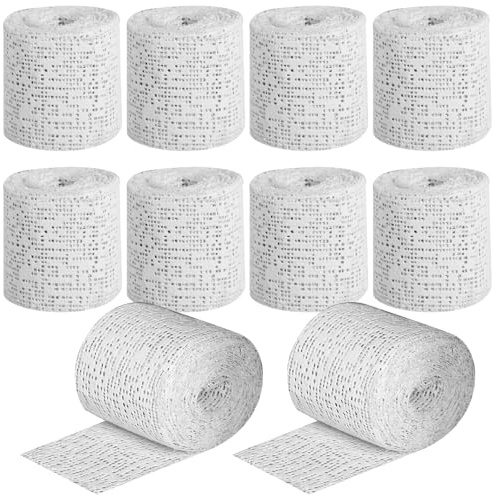 12 Plaster Bandages Rolls Cast Bandage 5cm x 2.7m Modelling Plaster Cloth Gauze Wrap for Craft Belly Casting