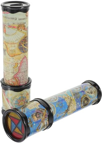 20CM Kaleidoscope for Kids, 2 Pack Retro Kaleidoscope Toy Party Bag Fillers for Kids, Christmas, New Year and Birthday Party, School Classroom Prizes