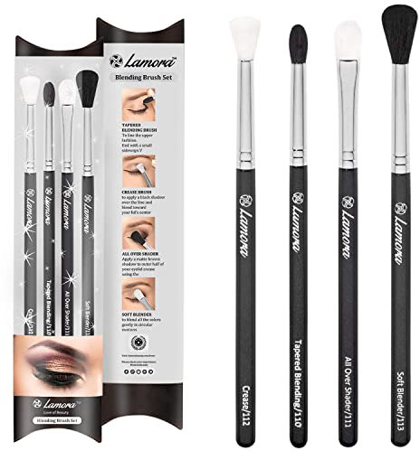 Pinceaux Maquillage Yeux Estompeur 4 pcs - Set de Pinceau Fard à Paupières
