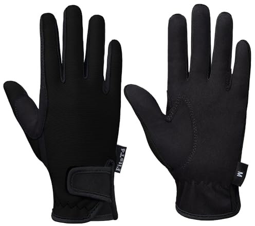 FitsT4 Sports Reithandschuhe Kinder Reiten Grip Handschuhe Sommer Herbst Mädchen Jungen 3-11 Jahre für Reitsport, Radfahren,Gartenarbeit,in 4 Farben