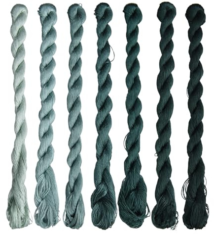 MINGGUXIUYI Naturligt 100 % sidengarn, handgjort broderigarn, silkesbroderigarn (47)