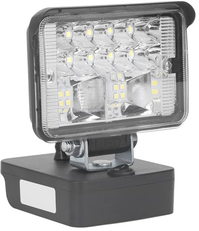 11-15W Sladdlös LED-arbetslampa 1000-1200LM Bärbar LED-arbetslampa Zinklegering Lamphuvud Inomhus Utomhus Arbetsbelysning för Series 18V Litiumbatteri