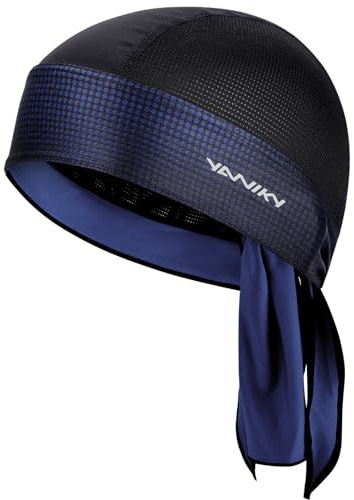 YANIKY Sports Bandana Cap - Pañuelo transpirable para hombre – Bandana Cap Mujer Durag Running Gorro Turbante Hombre Verano Gorro de Ciclismo Pañuelo para Ciclismo Viajes Correr Fitness, azul oscuro,