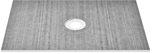 VEVOR Kit de plato de ducha de 48 x 72 con drenaje central de 6,3, kits de instalación de ducha EPS livianos con 2 paños impermeables, palos inclinados para plato de ducha adecuados para baño