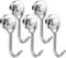 5 Pack Magnetic Hooks, Strong Neodymium Magnet with Hooks, Magnets with Hooks, 33Lbs Swivel Metal Hanging Hooks for Hanging, Ceiling, Camping, Kitchen (Silver)