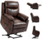 HOMCOM Power Lift Recliner Chair, Electric Lift Chair for Elderly, Overstuffed Faux Leather Riser and Reclining Armchair with Remote Control, Side Pockets, for Living Room, Dark Brown