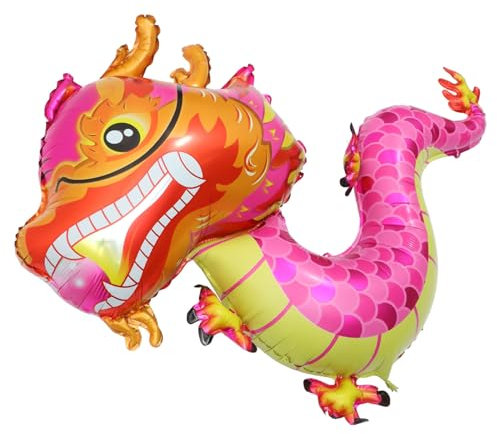 ifundom 5st Drachenballon Hasenballons Geburtstagsballons Aus Folie Raketenballon Aufblasbare Drachendekoration Gelbe Luftballons Silvester-party-ballon Ballonpumpe Aluminiumform Rosa