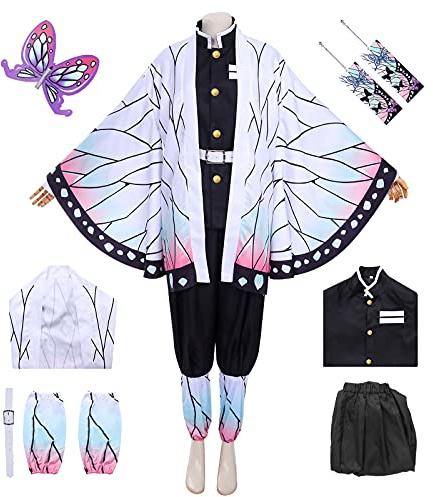 Suffolly Cosplay Kimono Anime Cosplay Costume Outfit Uniform Role Play for Adult Party Gift (White, M)