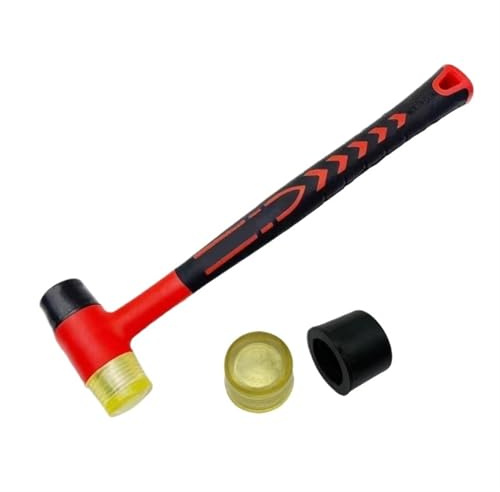 Gummiklubba, Gummihammare Mångsidig mjuk klubba Dubbelsidig gummihammare for gör-det-själv-glasning och fönsterarbeten(Red)
