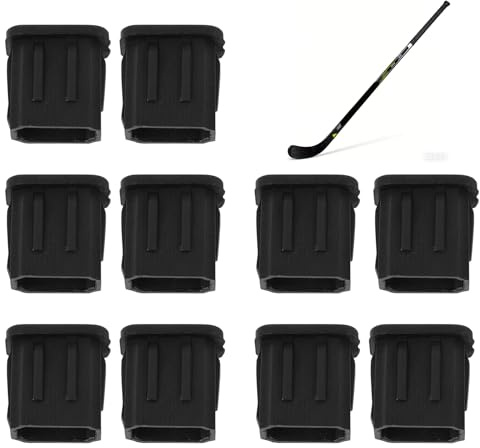 Fukaisu 10stk Hockeyschläger-Endkappen aus Gummi, für Eishockey- und Feldhockey-Lacrosse-Schläger Sicherer Halt und Schutz (Kleine Größe)