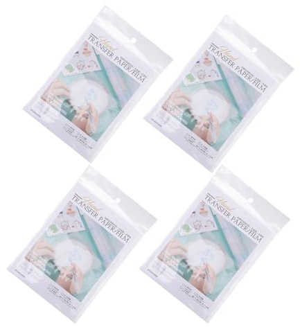 FOMIYES Carta da Trasferimento Trasparente e Pellicola Idrosolubile per Ricamo 16 Pezzi 25x25 Cm, Stabilizzatore Solubile in Acqua per Progetti Fai da Te e Supporto Ricamo su Tessuti,