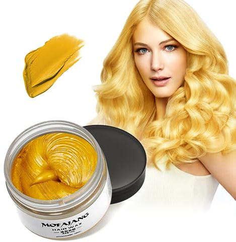 Temporary Gold Hair Color Wax, Washable Temporary Hair Dye for Kids Adults