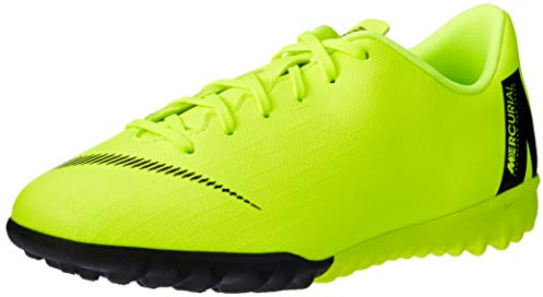 Nike Jr. Mercurialx Vapor Xii Academy Gs Turf, Unisex Kid's Footbal Shoes, Black (Volt/Black 701), 2.5 UK (35 EU)