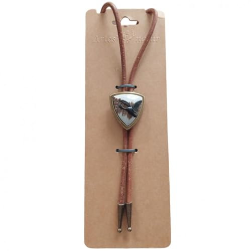 Hi Life Living Nature Krawatte mit echt hirschgeweih. Seil aus Leder. Bolo-Tie 176607