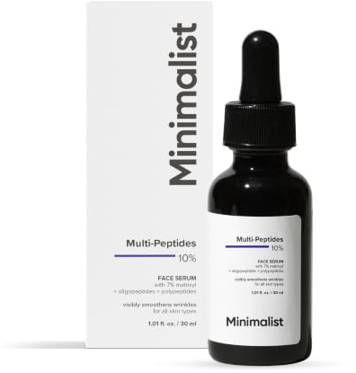 Minimalist Multi Peptide Night Face Serum for Ageless Younger Skin, 30 ml | Collagen Boosting, Hydrating & Overnight Repair Serum for Women & Men