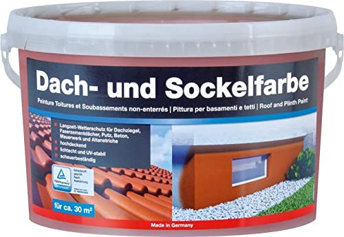 Baufan Dach- und Sockelfarbe 5 Liter Ziegelrot