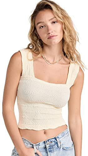 Free People Women's Love Letter Cami, Ivory, M-L